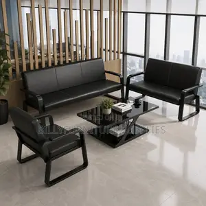 Executive Office Leather Sofa Set - 3 & 2 Seater