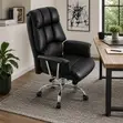 Premium Manager Office Chair - Reclining Backrest & Chrome Swivel Base - 1