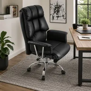 Premium Manager Office Chair - Reclining Backrest & Chrome Swivel Base
