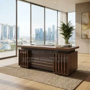Executive Office Desk 1.4m with Golden Top