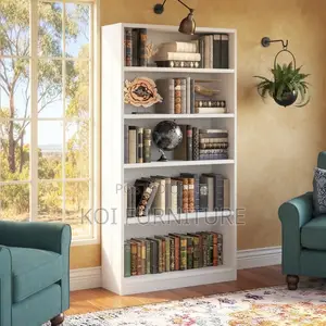 Modern White Open Bookshelf