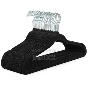 10pcs Black Velvet Hangers