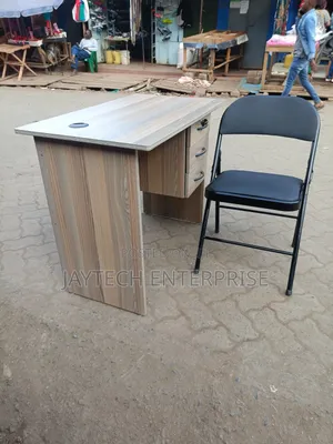 0.9m Office Desk and Foldable Chair Set