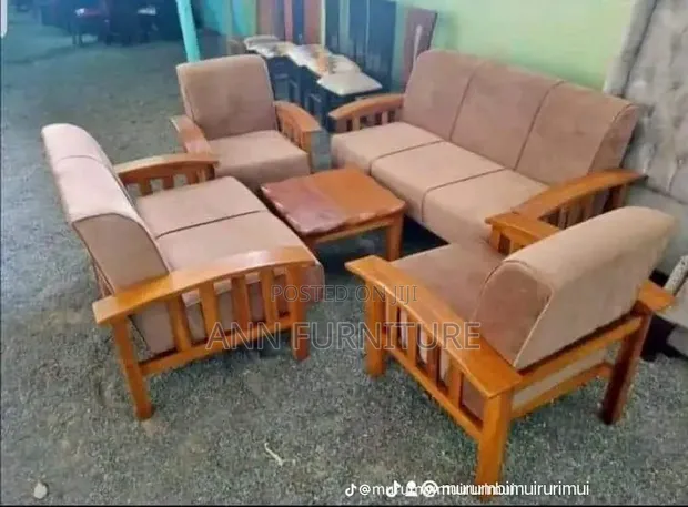 Sofa ya Open ya Seater 7 - Mahogany Brown - 1