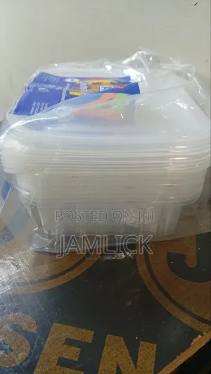 10pcs 500ml Clear Rectangular Food Containers with Lids