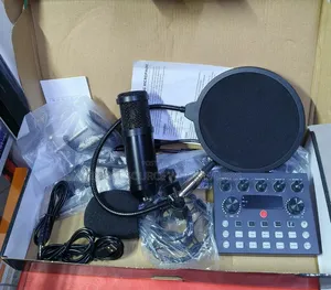 BM800 V8SK Microphone ya Condenser + Sound Card Kit
