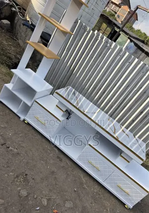 Brand New TV Stand with LED Lights & Flower Decor Stand