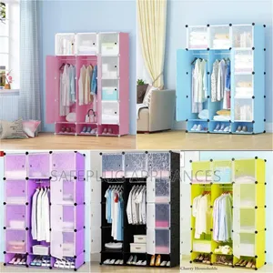 3-Column Plastic Wardrobe - Spacious Clothes Organizer