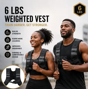 6 lbs Weighted Vest with Reflective Stripe