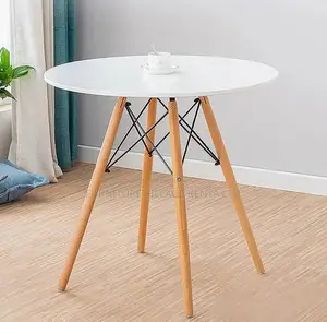 Modern Round White Office Dining Table