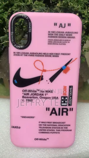 Pink Silicone Off-White Nike Air Jordan Case for iPhone 11 Pro Max