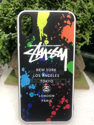 Stüssy World Tour iPhone X Case - Multicolour Graffiti