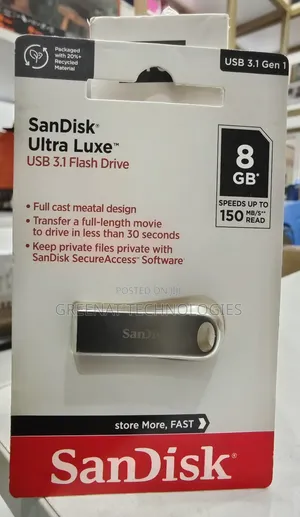 SanDisk Ultra Luxe 8GB USB 3.1 Flash Drive