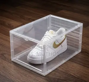 1pc Clear Stackable Sneaker Display Cases