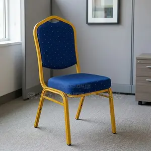 Blue Armless Conference Chair
