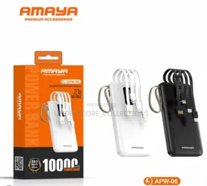 Amaya APW-06 Power Bank 10,000mAh na Cables 4