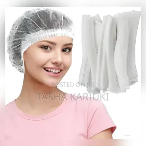 Disposable Hair Nets 100pcs | Non-Woven | Blue & White