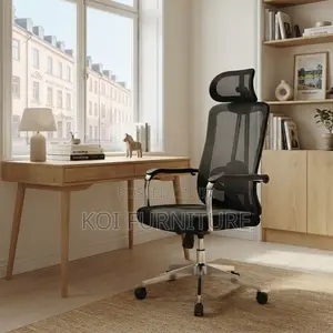 Kiti cha Ofisi cha Ergonomic chenye Mgongo Mrefu na Kinachozunguka