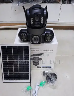 V380 Pro Solar Kamera Tatu - 360° PTZ, Night Vision Siren
