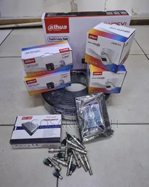 Dahua 4-Camera Smart Dual CCTV Kit yenye Microphone