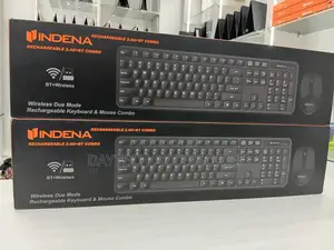 Indena Wireless Dual Mode Rechargeable Keyboard Mouse Combo