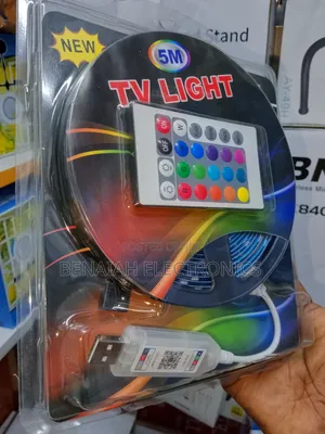 Mwanga wa LED wa TV - Mita 5, Rangi 12, Kidhibiti na App