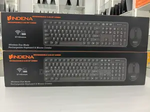Indena Rechargeable 2.4G + BT Wireless Dual-Mode Keyboard na Mouse