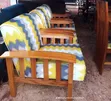 Open Sofa Set - Mbao ya Mahogany - 2