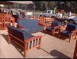 Open Sofa Set - Mbao ya Mahogany - 3