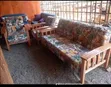 Open Sofa Set - Mbao ya Mahogany - 5