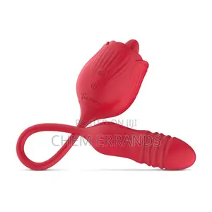Rose Vibrator: Sucking + Thrusting Dildo