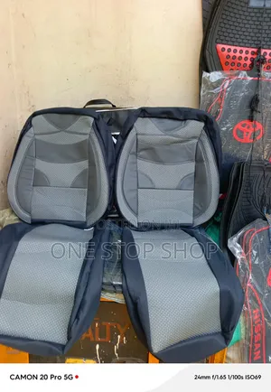 Kifuniko cha Kiti cha Gari Kijivu chenye Mesh Textured