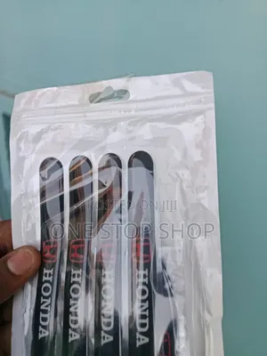 8pc Honda Flexible Rubber Door Edge Guards - Black