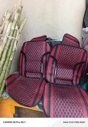 Red & Black Frontier 2pc Air Mesh Fabric Seat Covers