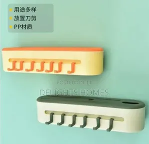 6 Slot Knife Organizer with 6 Hooks - Brand New