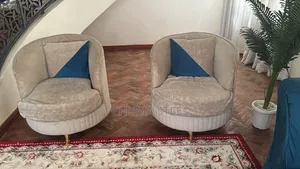 Luxurious Teal & Beige Velvet Sofa Set