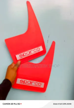 Mudflaps 4pcs Mpya Nyekundu za Sparco Rally Universal