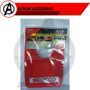 Sparco Mudflaps - Nyekundu na Nembo Nyeupe