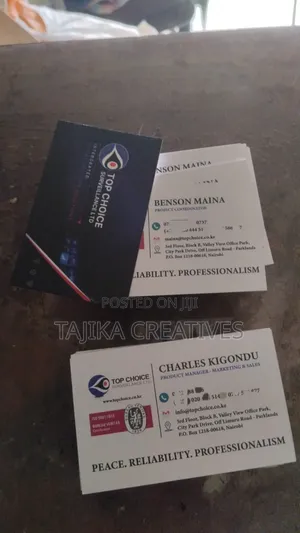 Business Cards - Pande Mbili, Laminated