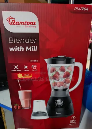 Ramtons 2-in-1 Blender with Grinder Jar, 600W, 5 Speed