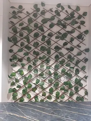 Artificial Privacy Fence - Green Leaf Design