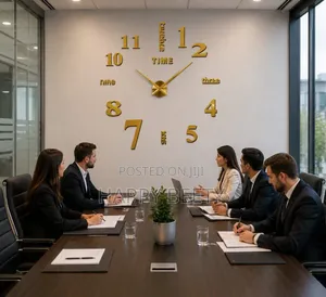 Numeral Acrylic DIY Wall Clock - Gold