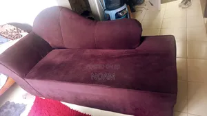 Brown Velvet Chaise Lounge Sofa