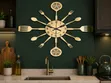DIY Acrylic Kitchen Tool Wall Clock - Gold - 1