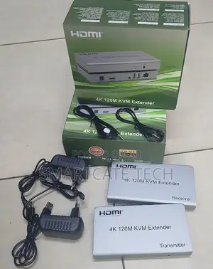 HDMI USB KVM Extender 120M - 4K, Cat5e/6, Plug-and-Play