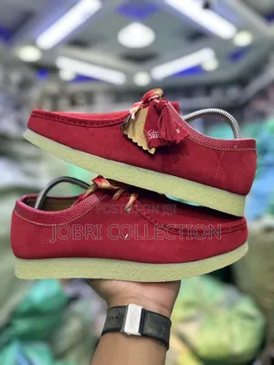 Viatu vya Clarks Original Suede Nyekundu vya Ngozi