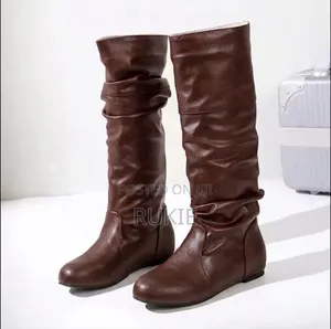 Viatu vya Ngozi vya Thigh High