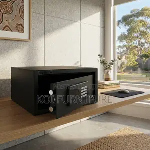 Black Metallic Home Office Cash Box Safe