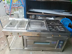 Commercial Double Fryer, Griddle, Oven & 2 Burners