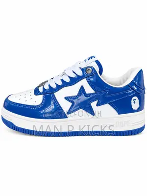 BAPESTAR Sneakers Bluu na Nyeupe